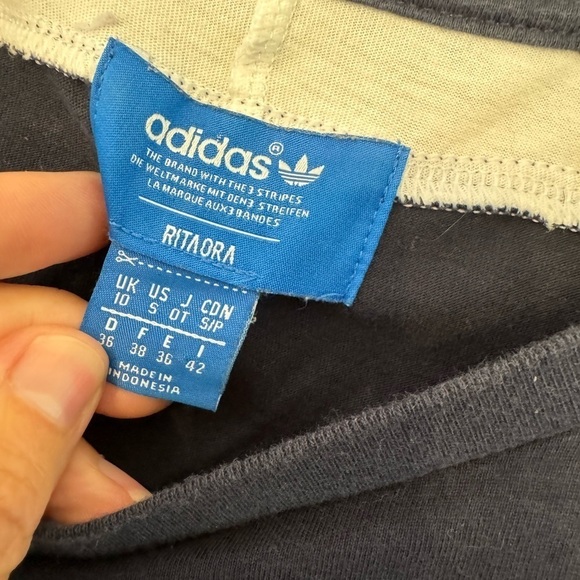 adidas Originals Cosmic Confession Snap Sleeve Three Stripe Tee / small - Picture 10 of 16